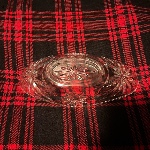 Anchor Hocking Prescut Crystal Gondola Star of David Dish - Picture 6 of 11